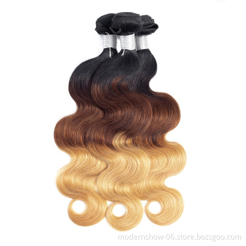 26 28 30 inch Brazilian body wave hair, 3 bundle Brazilian hair ombre 1b 4 27 with closure, brazilian hair bundles with closure